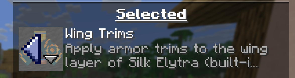 Demonstration of where to click to disable wing trimming