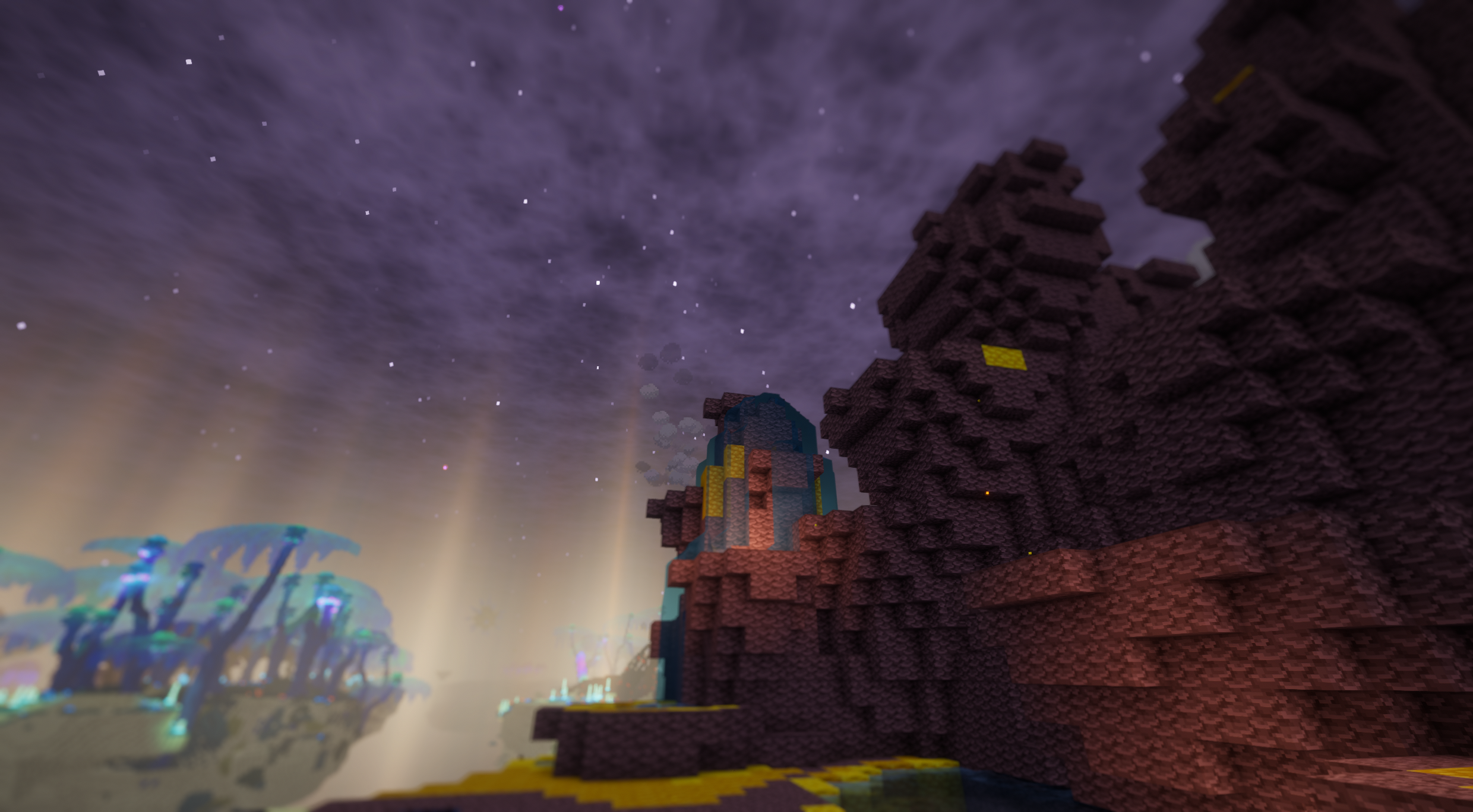 Sulfur Spring Geyser with an Umbrella Jungle in the background