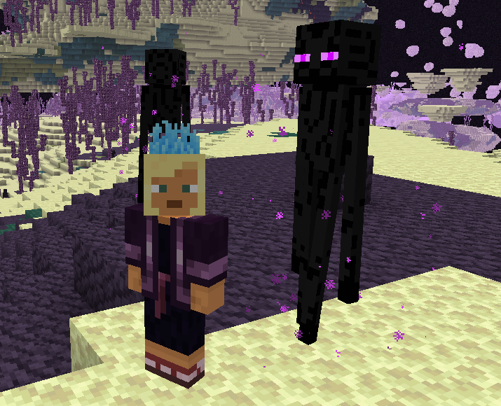 Player wearing Glowshroom Fur